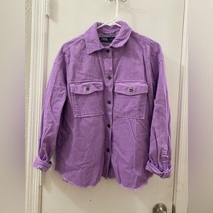 Zara Lilac Corduroy Jacket